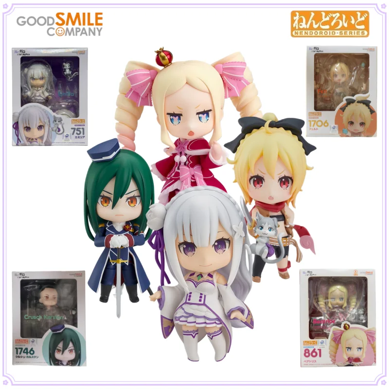 

GSC оригинальная серия Nendoroid Emilia/Crusch Karsten/Feruto/Beatrice аниме фигурка милый позитивный коллекционный подарок для фанатов и взрослых