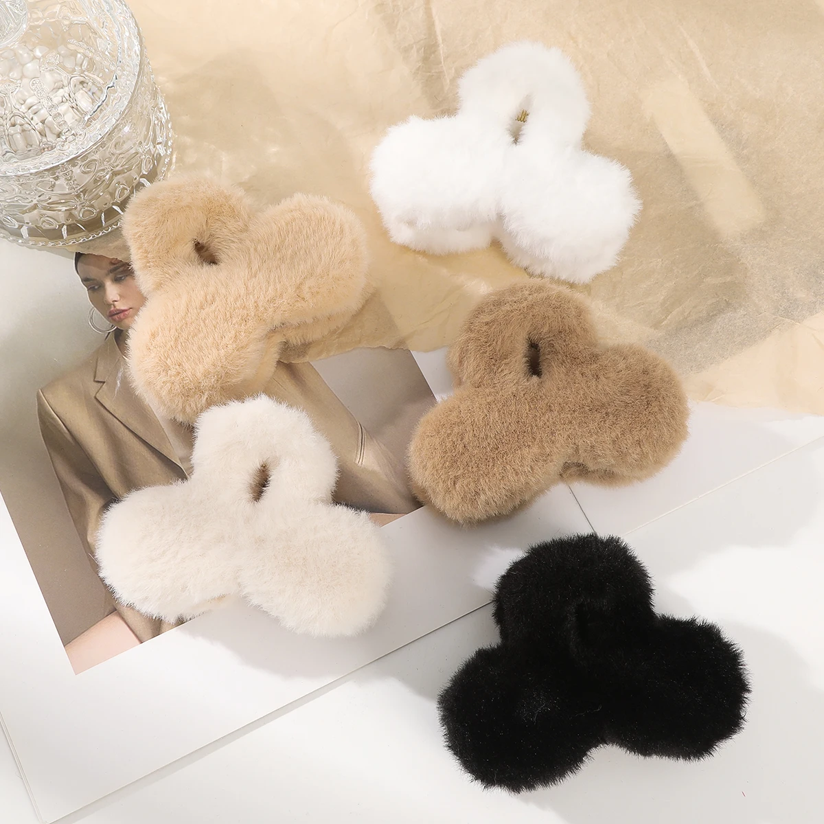 AWAYTR-cush Cross bonytr ذيل حصان كبير مخلب الشعر للنساء ، كراب ، إكسسوارات الشعر ، مشابك الشعر الأكريليك ، دبابيس الشعر ، مشابك الفتيات