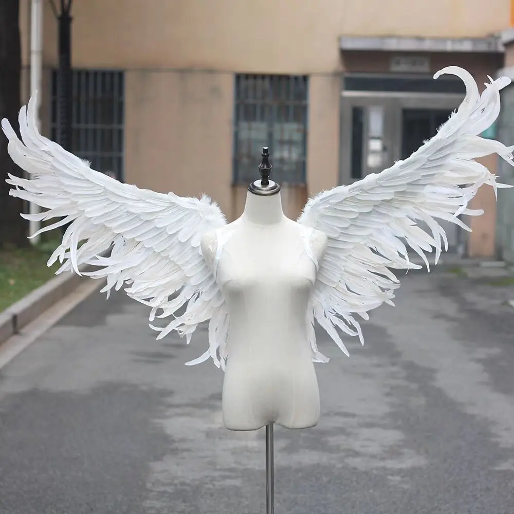 Creative White Feather Angel Feather Wings Adult Model Walk Show Cos Party Wing Shooting Props Murals Wall Decoration Prop Craft