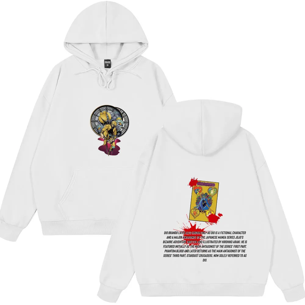 أنيمي جوجو مغامرة غريبة هوديس العالم ديو براندو مانغا الجرافيك القمم الرجال النساء Strretwears الشتاء الربيع نمط الملابس #2