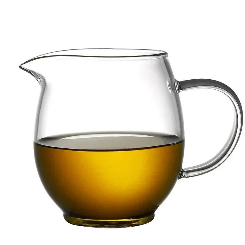 إبريق شاي زجاجي سميك، فنجان شاي مقاوم للحرارة، مجموعة ملحقات صينية، تشاهاي، قهوة شفافة، كوب مزبد الحليب، أدوات الشاي #5