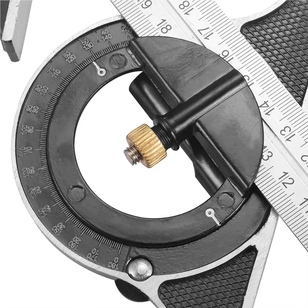 Combination Square Ruler Adjustable Sliding Combination Square Ruler Protractor Level Measure Measuring Set