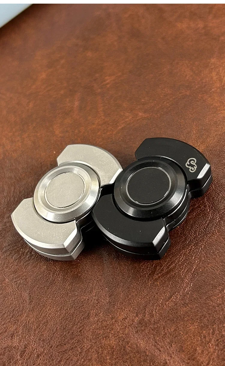 

Stainless Steels 3 in 1 Fidget Spinner and Slider Combo with Click Button Metal Toy for Adult Stress Relief
