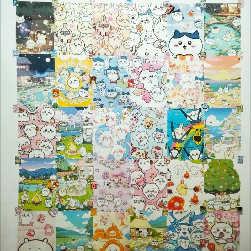 100 قطعة ملصقات تشيكاوا ملصقات جدار الكرتون Hachiware Usagi Momonga ورقة ملصق ملصقات غرفة نوم الاطفال جدار خلفية ديكور