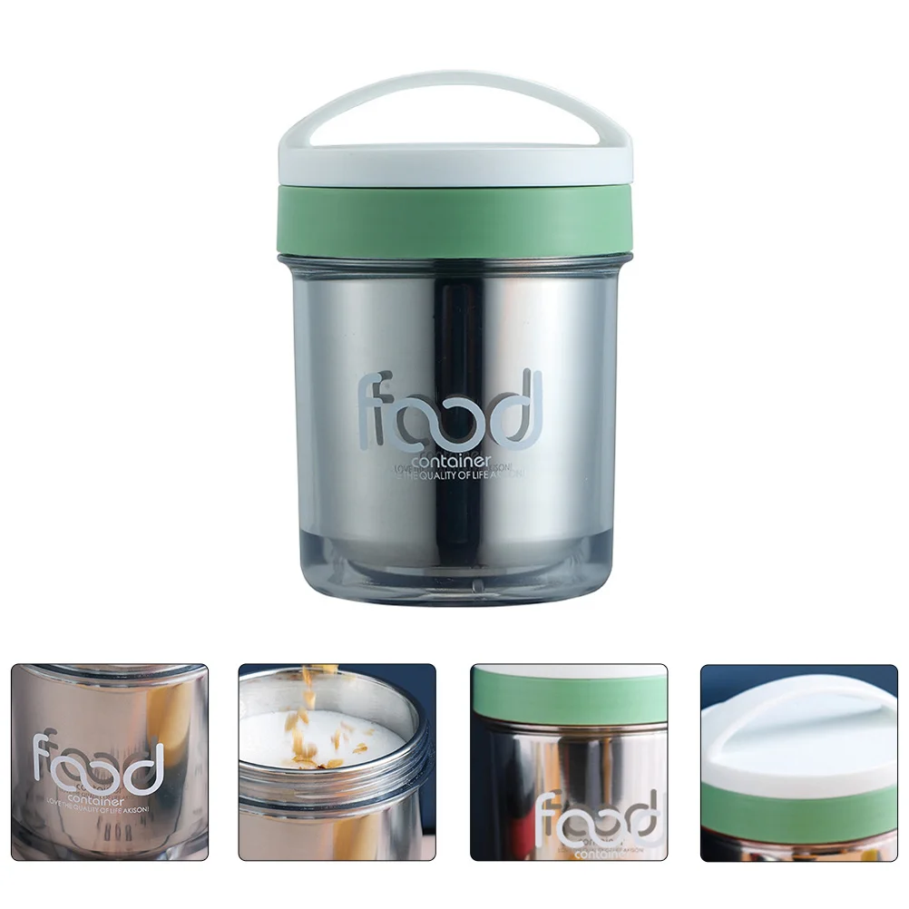 

Insulated Porridge Cup 304 Stainless Steel Leakproof Heat Resistant Soup Bowl For Travel Food Storage Container Thermal Holder