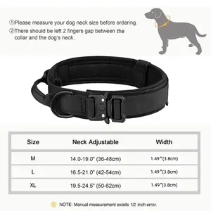 Tactical collar for medium and large dogs: suitable for all races, adjustable and durable 10 Main Sales Current for Dog - №6