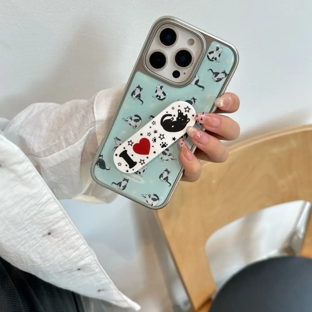 

Новый корейский милый роскошный стильный противоударный чехол для телефона INS cat для iPhone 16, 15, 14, 13 Pro Max, милый чехол с защитой от падения, принципиально