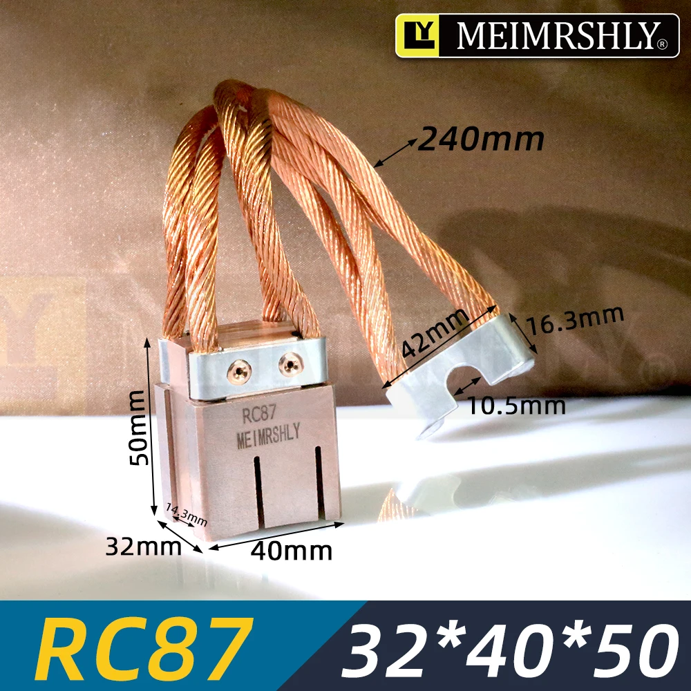 

1 шт. MEIMRSHLY 32*40*50 мм, медная угольная щетка с высоким содержанием медного колеса, колесная щетка с линией сигнализации для машины для волочения проволоки Niehoff