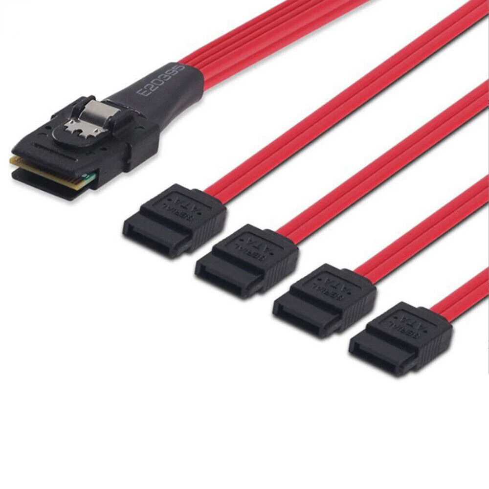 

High-quality MINI SAS SFF-8087 to 4 Ports SATA connection Cable for server