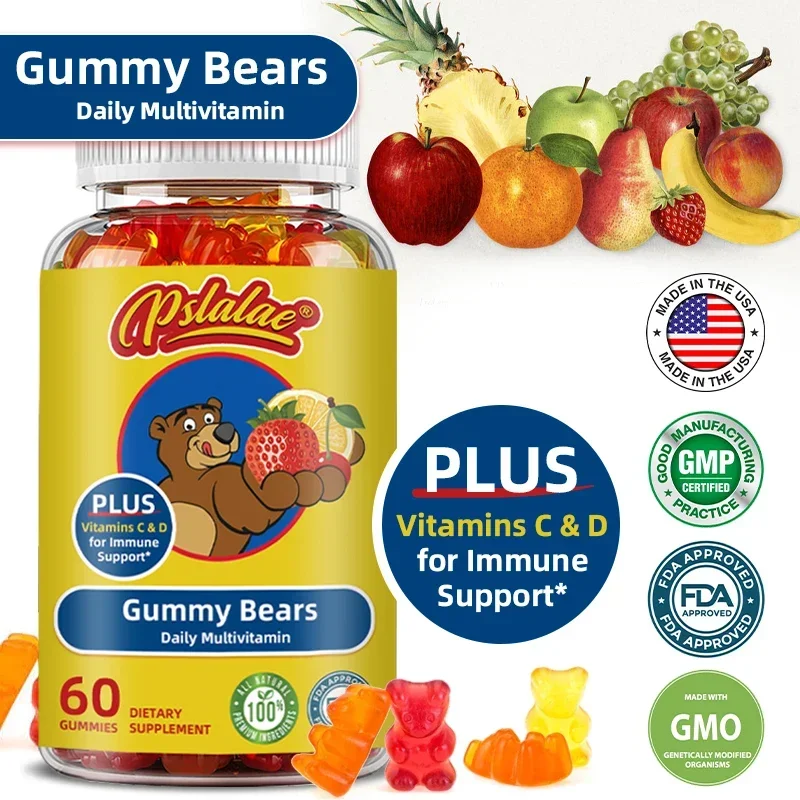 

Gummy Bears Daily Multivitamin - Contains Vitamins C and D To Support A Healthy Immune System