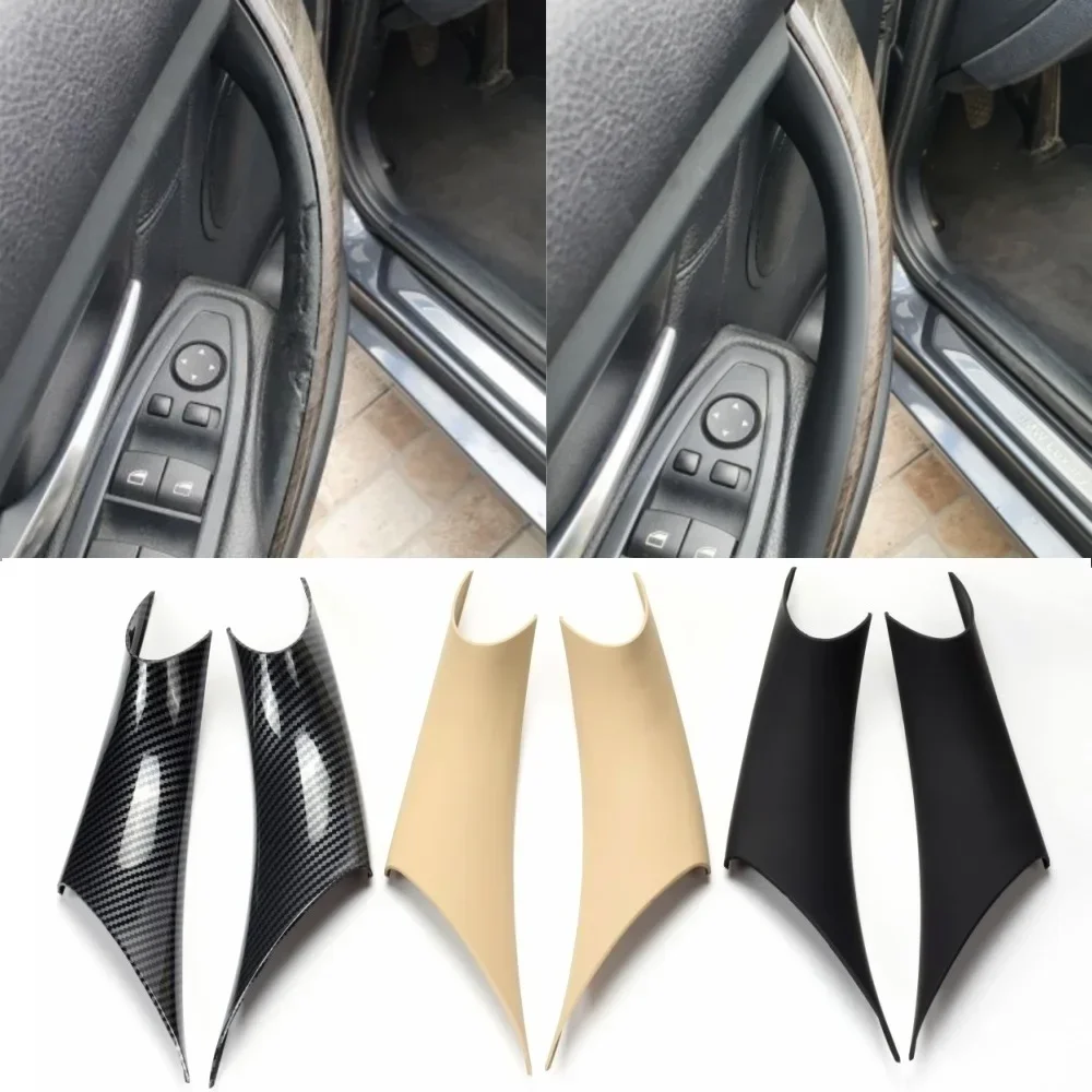 2/4PCS Interior Door Handle ABS Trim Protective Cover For BMW 3 4 Series M3 M4 F30 F80 F31 F32 F33 F34 F36 F82 2012-2018