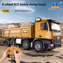 Huina New 536 R/C Alloy Heavy Dump Truck 1/18 Scale Remote Controlled Car Construction Engineer Loading Car Rc Vehicle Toys Gift