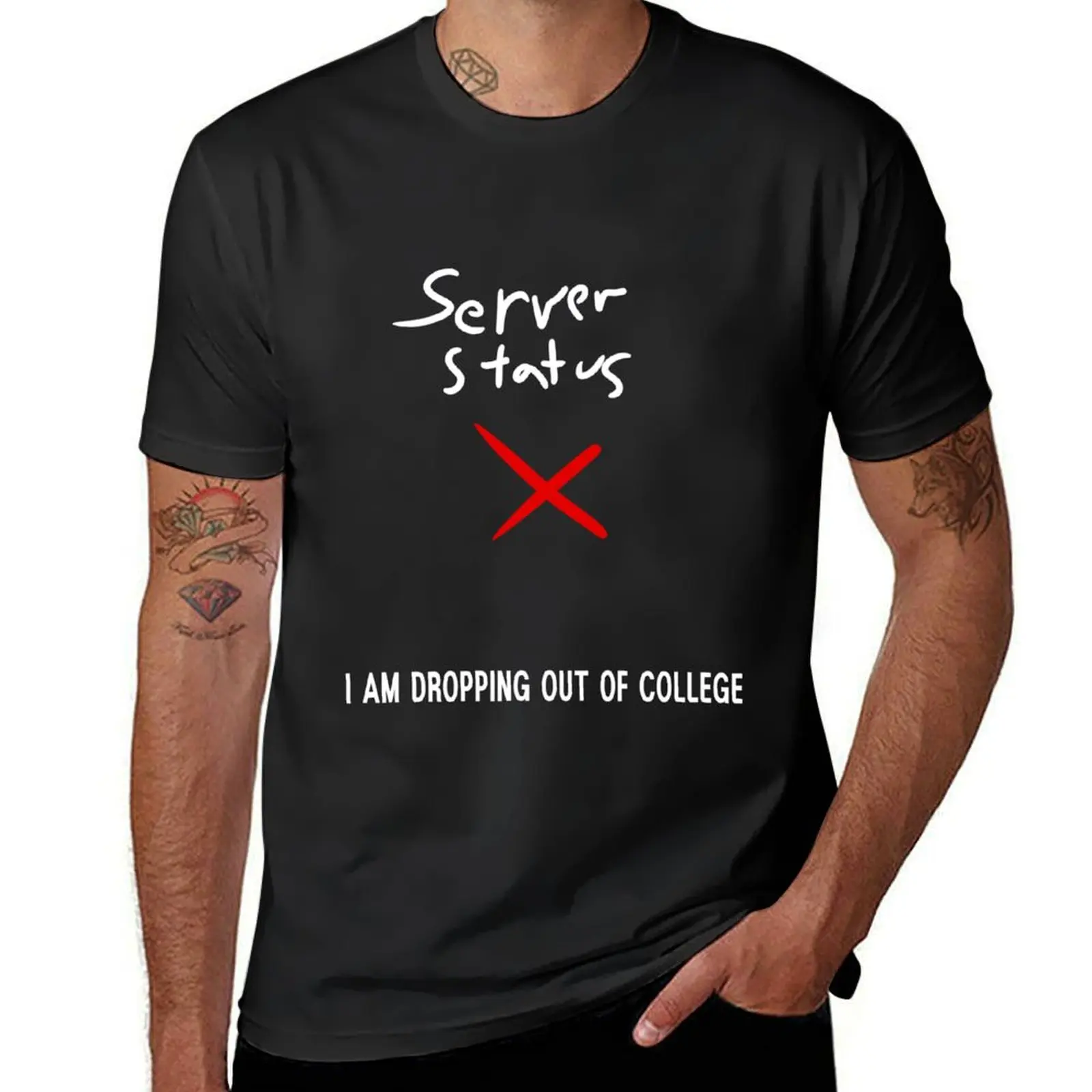 Server Status X T-Shirt Blouse plain compression shirt men