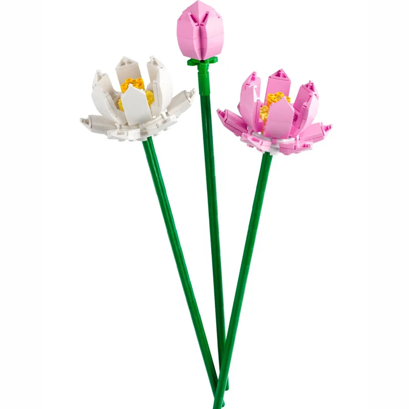 LEGO 40647 Idea Lotus Flowers Building Kit, Artificial Flowers for Decoration