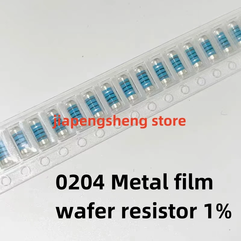 100PCS, 0204 patch metal film precision MELF wafer resistor 1% 0R 1R 10R 100R 1K 5K 47K 10K 100K 200K 1M