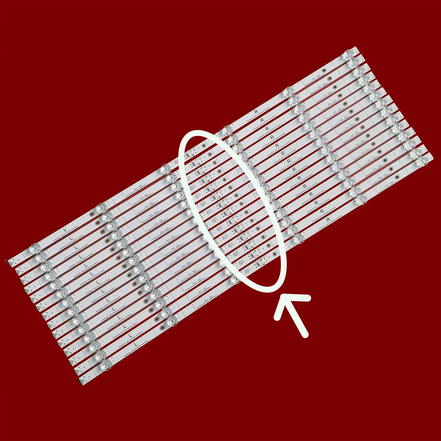 Retroiluminação LED para SVH750A76, 75R6E3, 75H6570G, HD750S3U81-TAB1, 75A6G, 75H6570G, 75H6510G, 75R61G