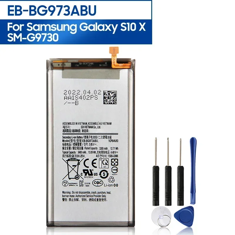 

Replacement Phone Battery EB-BG973ABU EB-BG973ABE For Samsung Galaxy S10 SM-G9730 SM-G973F/DS SM-G973U SM-G973W 3400mAh