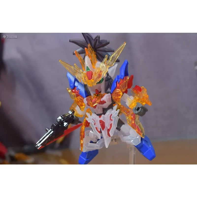 BANDAI Echte SD Gundam World Three Kingdoms Creation Legend Kleurrijke transparante versie Eén beloning CReward Assembleren van speelgoed