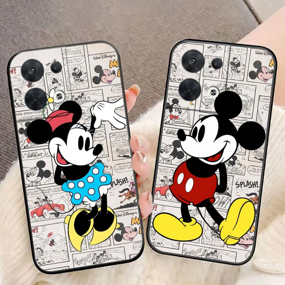 Disney Mickey Minnie Mouse Cover Phone Case For OPPO RENO 11 11F 10 8T 8 7Z 7 6Z 6 5 5F 4 4F LITE PRO TPU Case Funda Coque Shell