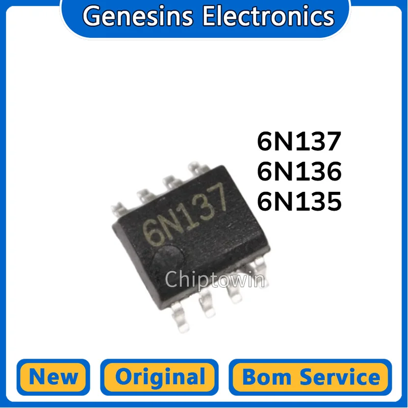 5/50/500 pcs 6N137 1.27MM Small size, high speed optocoupler SOP-8 6N137S 6N135 6N136 6N136S WN7