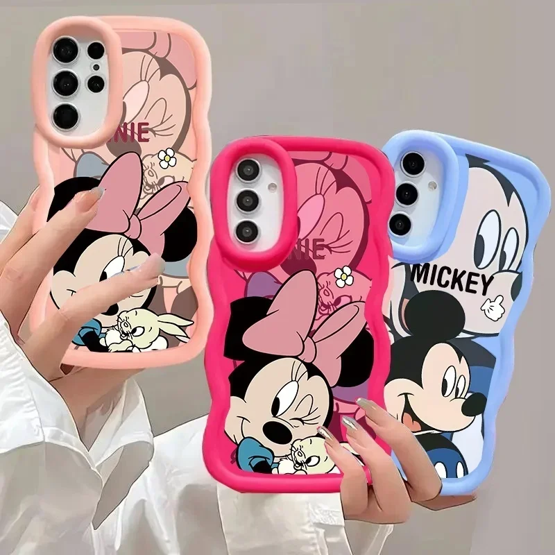 ديزني لطيف ميكي ميني حافظة لسامسونج غالاكسي A16 A15 A06 A05 A05S A35 A54 A52 A53 A34 A33 A73 A55 A36 5G A23 A24 4G غطاء #1