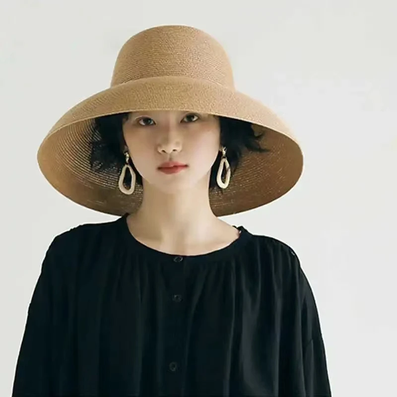 Floppy Wide Brim Summer Beach Straw Hat UPF Straw Sun Hat for Women Girl