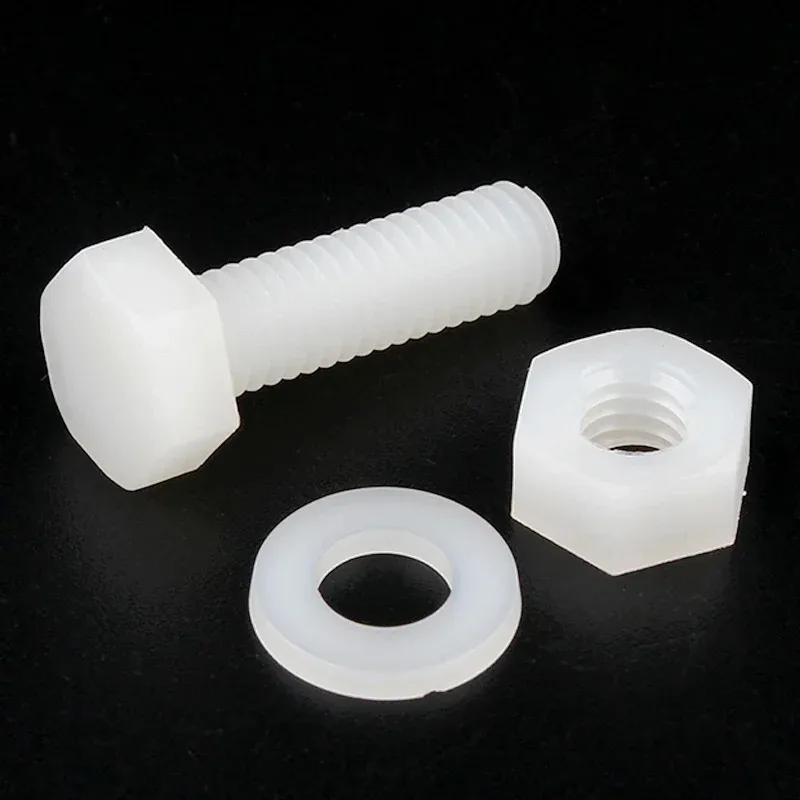 Anti Short Circuit Nylon Fastener Set Corrosion Resistant for Humid Environments Hex Bolts Nuts Washers M3 M4 M5 M6 M8