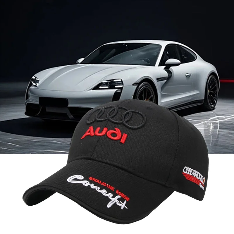 Boné de lazer emblemas de carro bordado estilo esportivo chapéu de beisebol para Audi SLine A7 A3 A4 A6 A5 Q5 A1 Q7 Q3 Q4 TT SQ5 RSQ3 S3 RS5 RS6