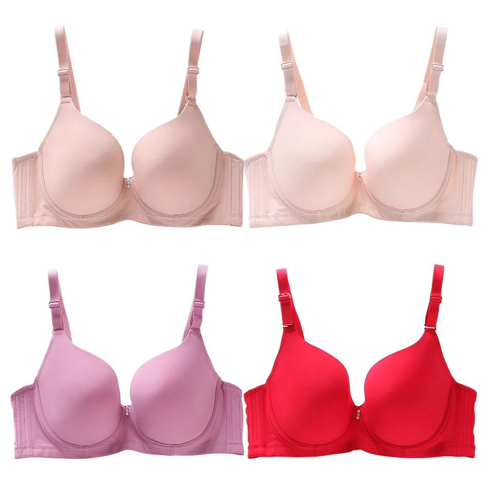 Achieve Confident Look with Plus Size Cup No Underwire Bra Push Up Design Light Padding Natural Lift Suitable Variety of Outfits