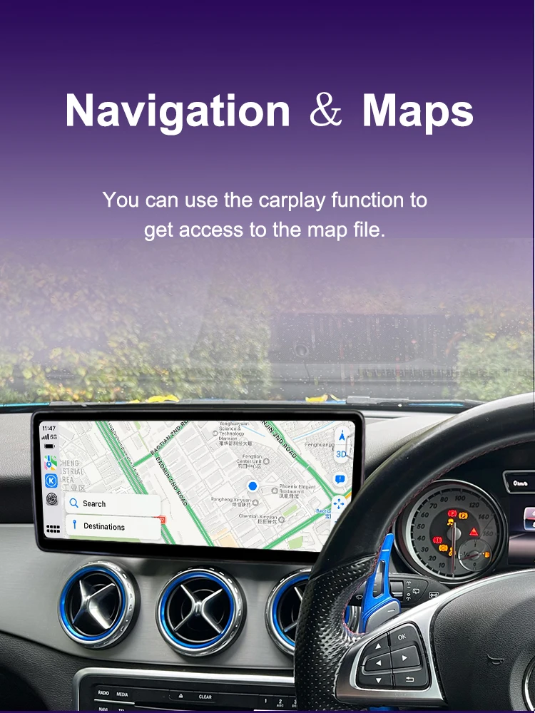 2400*900 Multimedia Display Für Benz EINE W176 W463 C117 W246 2013-2018 NTG4.5 NTG 5,0 Touchscreen drahtlose Carplay Android Auto – Detail 11