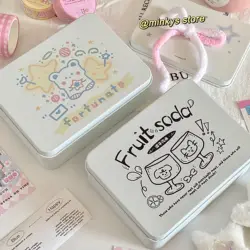 MINKYS-caja de almacenamiento con diseño Original de oso lindo, fundas para tarjetas fotográficas Kpop, Toploaders, caja de colección de tarjetas fotográficas Idol, papelería Kawaii