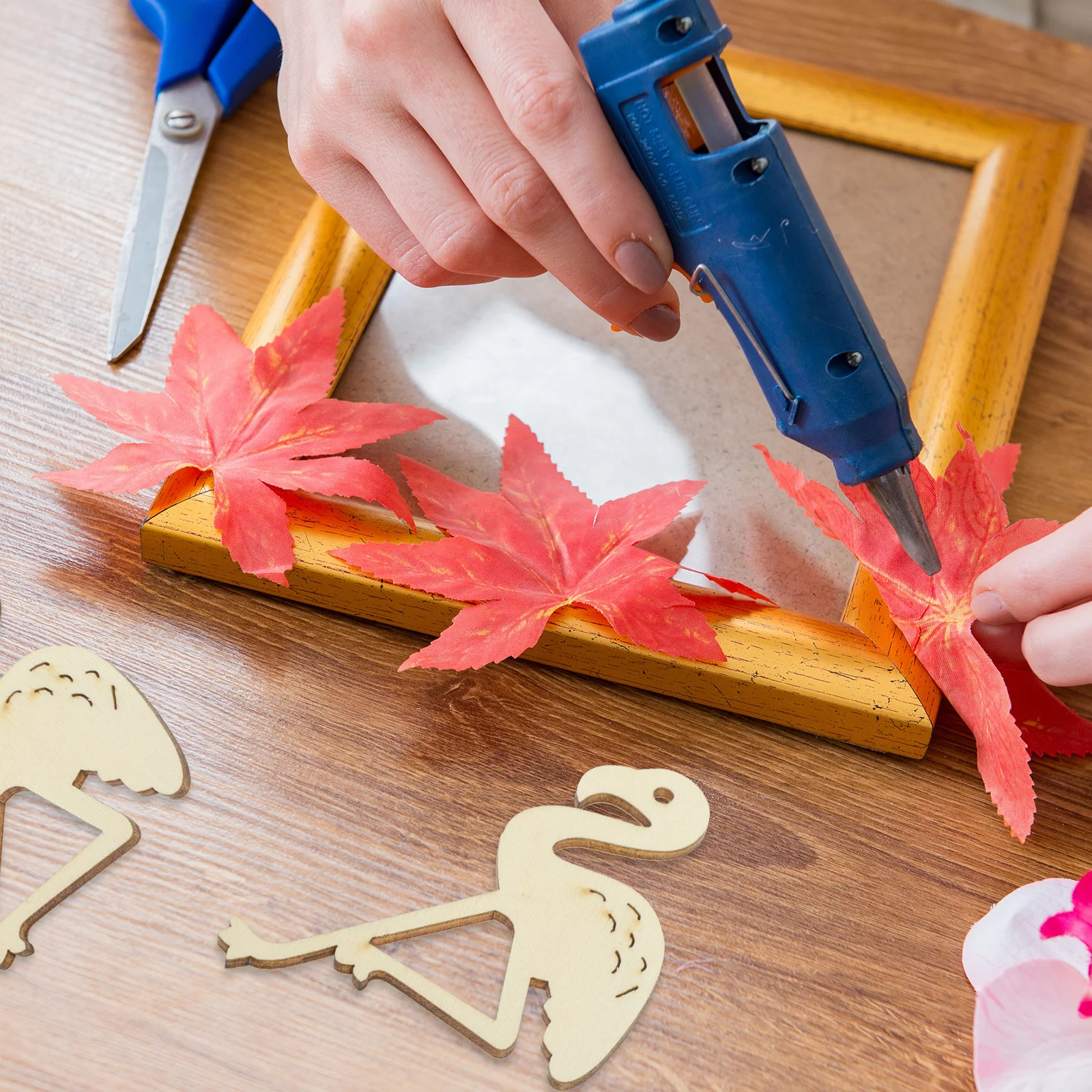 

12pcs Wooden Ornaments Craft Cutouts For Diy Projects Smooth Crafts Wedding Decor School Party Favors Wood Pieces Art