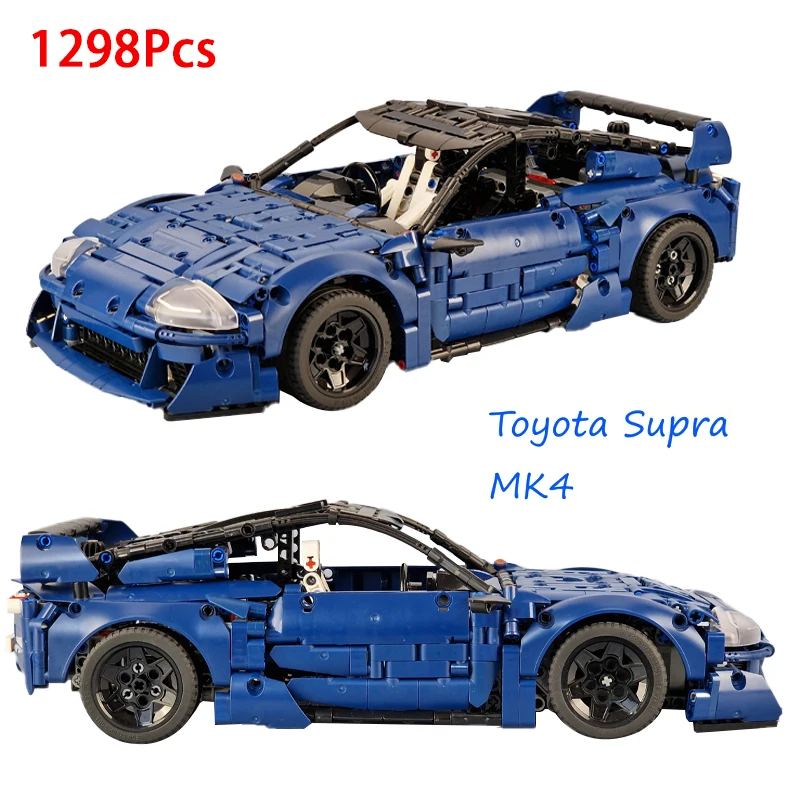 

In Stock Technical MOC MK4 Supra Classic Supercar Building Blocks DIY Assembly Sports Racing Car Hypercar Vehicle Bricks Toys