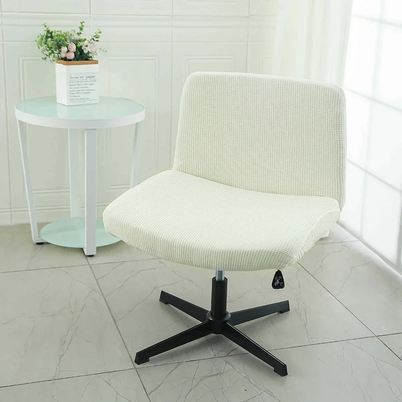 Elastic Rotating Chair Cover Slipcover Armless Backrest Cover  Thick Soft Stretch Office Computer Chair Cover