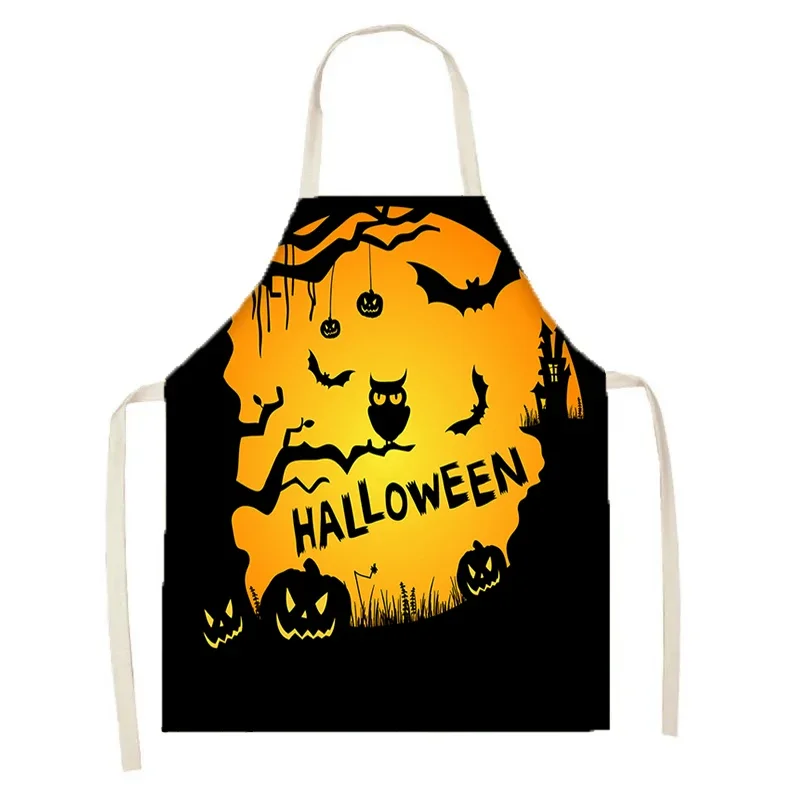 Halloween Decoration Atmosphere Apron Kitchen Unisex Apron Children\'s Anti-fouling Apron