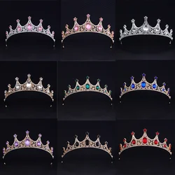 Luxury Princess Queen Shiny Rhinestone Crown Headbands for Woman Bridal Tiaras and Headdresses Stylish Hair Jewelry Accessories