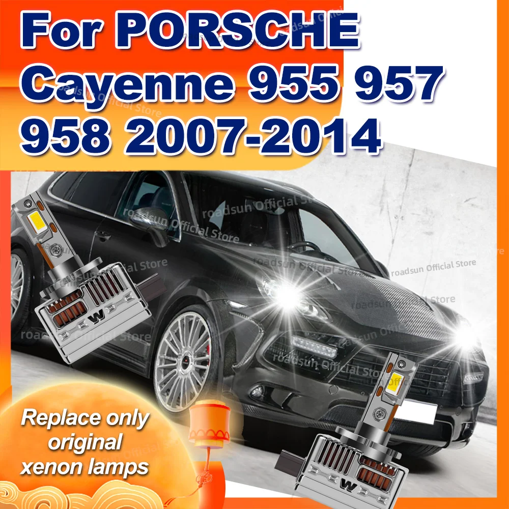 

2PCS 50000LM Headlight LED Canbus Lamps Lights Bulb 6000K For PORSCHE Cayenne 955 957 958 2007-2014 2010 2011 2012 2013