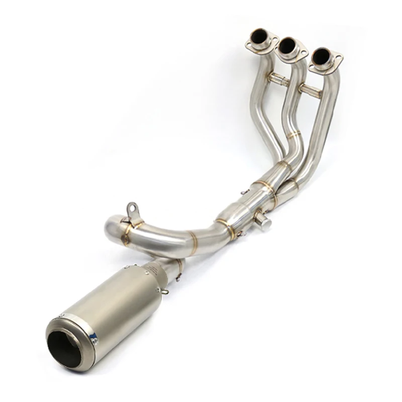 Titanium Motorcycle full mt 09 exhaust system tracer Exhaust Pipe Bend Pipe with Muffler For Yamaha MT09 FZ09 XSR900 2014-2018