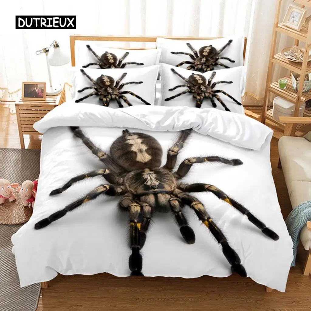 

Spider And Animals Bedding Set Microfiber 3D Print Duvet Cover Queen King Size Fashion Design Comforter Cover With Pillowcases