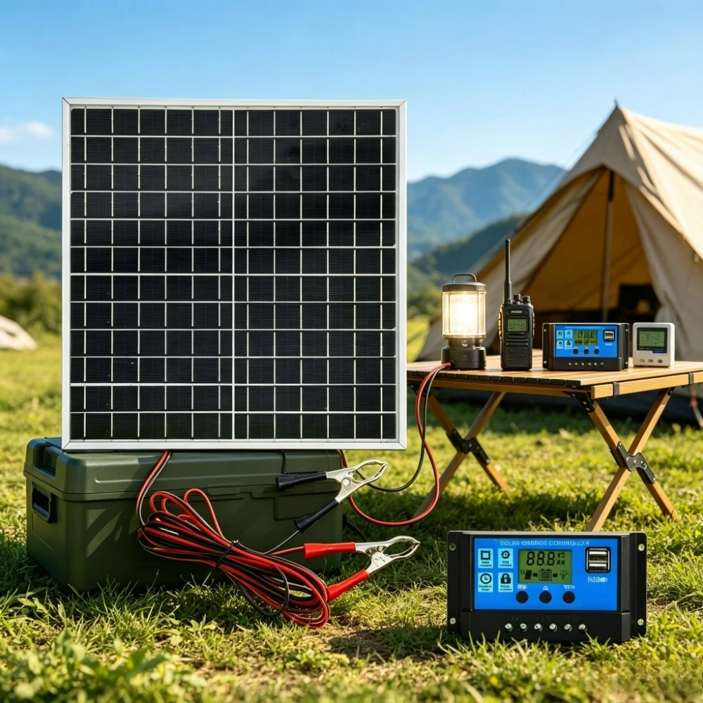 Off Grid Solar Kit - 12V 12W High Efficiency Solar Panel