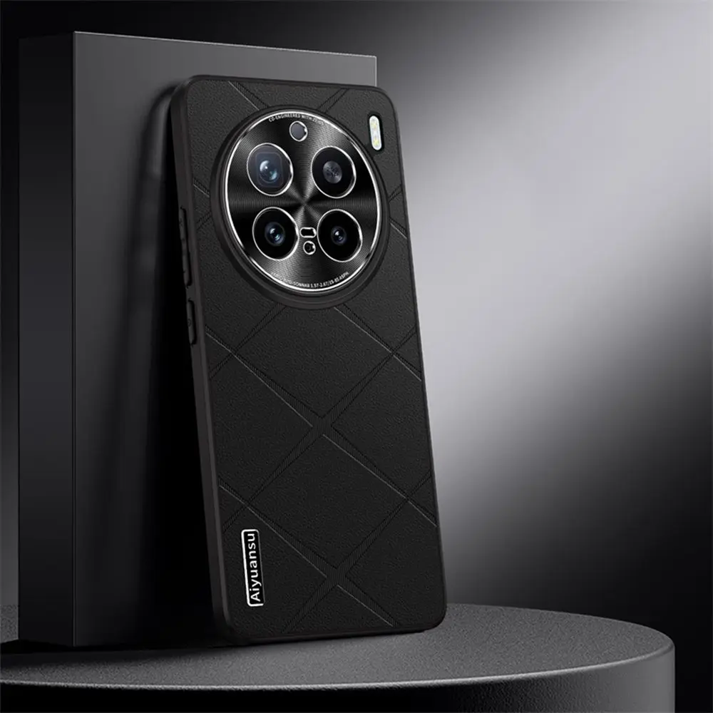 Leather Case for VIVO X200 Pro Case Aluminium Lens Protection Hard Cover for VIVO X100  Ultra X100S X200 Pro X200Pro Case