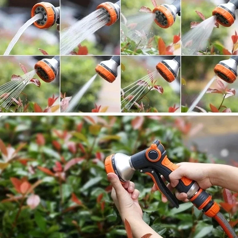 1/2Pcs Garden Hose Water Spray Gun 8 Modes Car Wash High Pressure Sprayer Watering Nozzle for Plant Lawn Yard Water Jet XXL