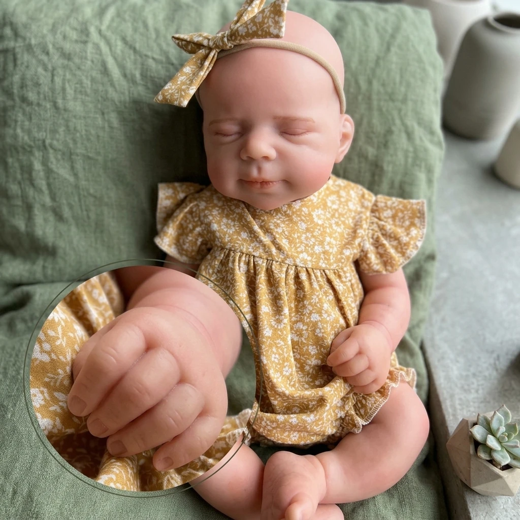 13 Inch Pascale Silicone Reborn Baby Doll Toy Handmade 3D Painted Reborn Baby Doll Toy