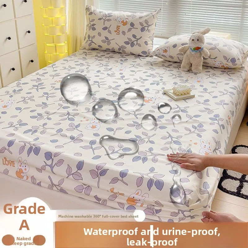 

Waterproof Breathable Bed Canopy Full Wrap Urine Proof Mattress Protector Dust Cover Waterproof Quilted Bedding Accessories