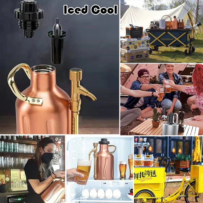 تصميم جديد غير مترابطة 16 جرام 12 جرام CO2 خرطوشة إعادة الملء لمضخة المكونات صانع الصودا البيرة المياه الفوارة تخمير مشروع البيرة برميل