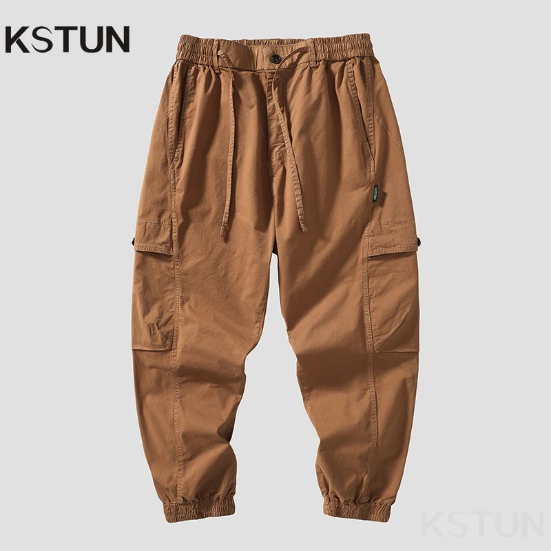 

Men Cargo Pants Drawstring Elastic Waist Loose Jogger Casual Pant Harem Sweatpants Ankle-banded Sports Outdoor Pant Man New Kpop