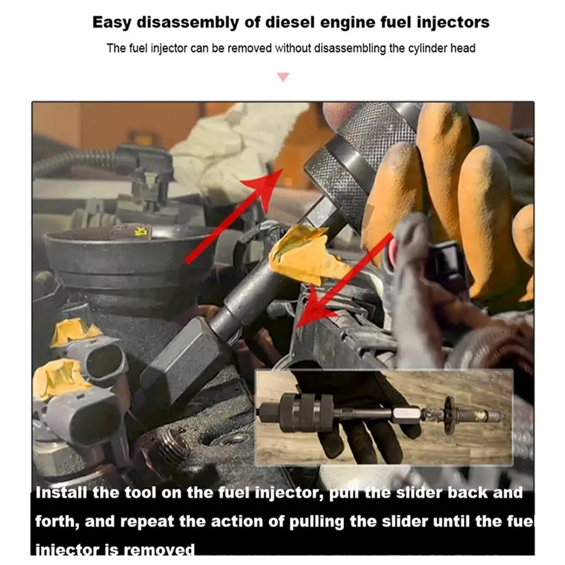 24-Hour Delivery Extractor Installer Tool Fuel Injector Remover Accessory FUEL,M12,Diesel,Fuel,Diesel