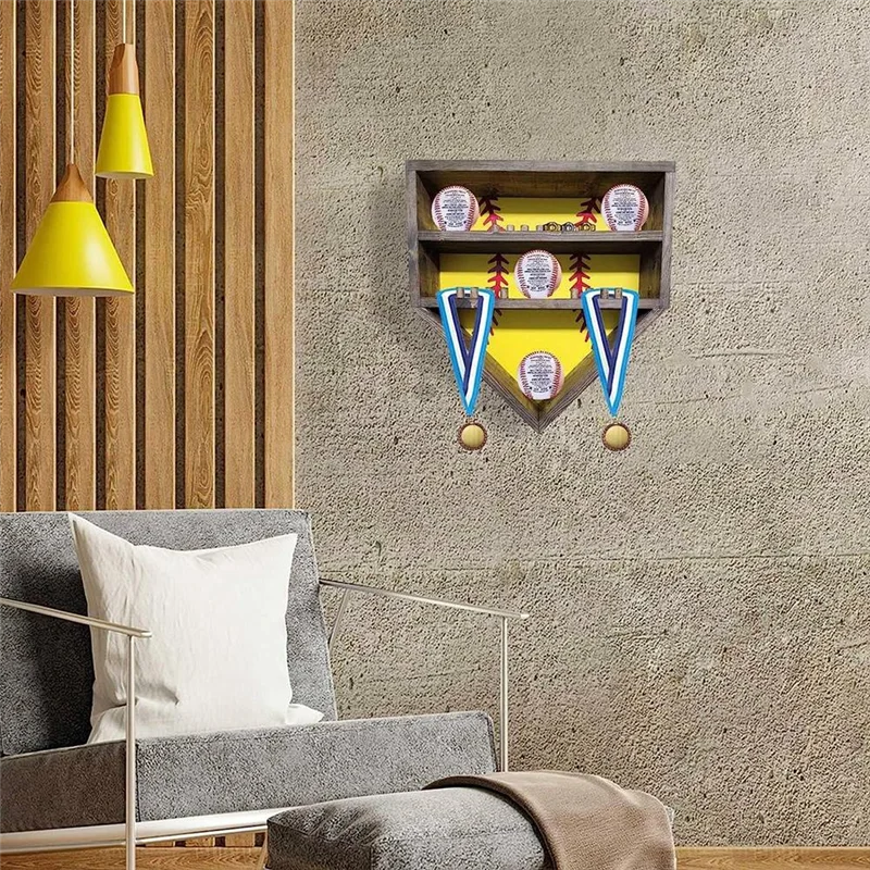 ABPR-Baseball Holder Display Case Baseball Holders For Balls Display Baseballs Wall Display Box Antifade UV Protection White