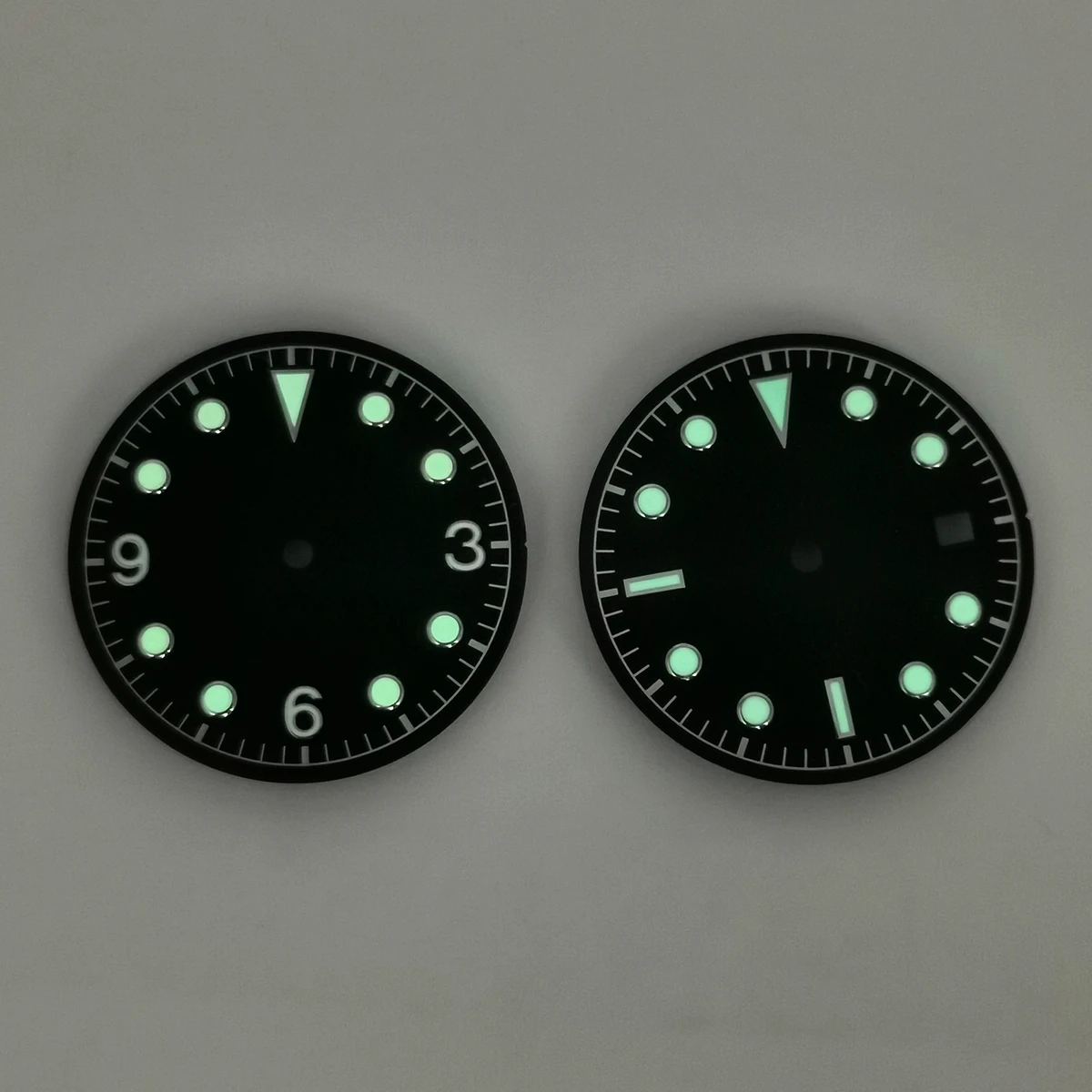 Customized NH35 8215 Watch Dial 30.5MM Green Luminous Dial Fit for NH35 NH36 8215 Movement Watch Faces Dial