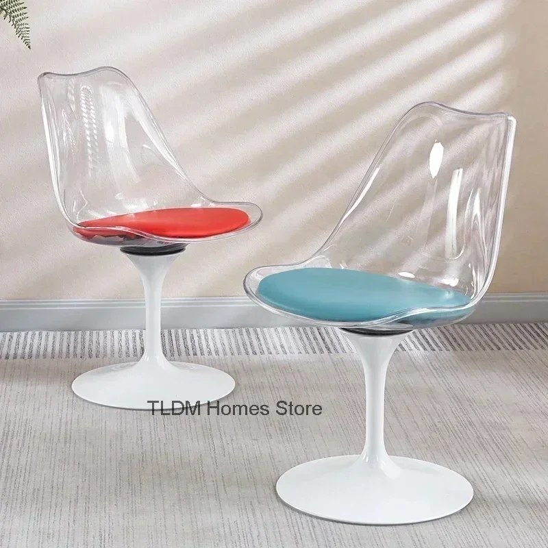 Acrylic Plastic Dining Chairs Restaurant Dress Living Room Dining Chairs Transparent Sillas Comedor Kitchen Furniture WZ50DC